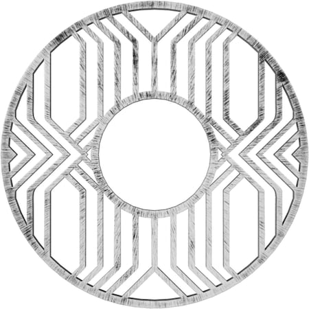 Ekena Millwork Empire Architectural Grade PVC Pierced Ceiling Medallion, Antiqued Pewter, 34"OD x 12 1/2"ID x 1"P CMPP34EPAPW
